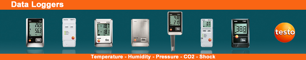 Testo data logger humidity CO2 pressure shocks